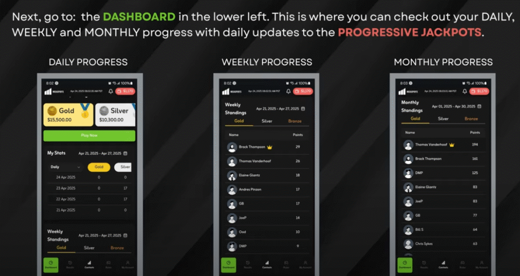 Megasports Progressive Tutorial Screen 9